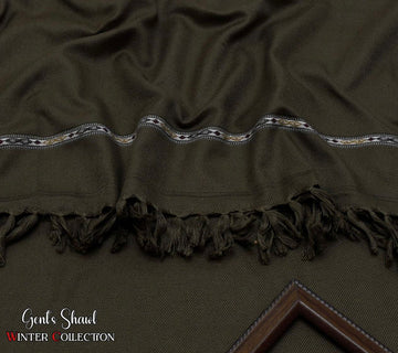 Men's Winter Pashmina  Shawl - (Olive) - JS-09